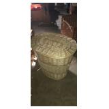 Wicker laundry basket