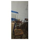 Cast iron pully wheels  chairs , stool,  gray