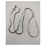 Silver chain marked 925 .100oz