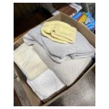 Box full of various towels