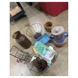 Teacher basket, handmade ceramic lidded