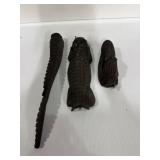 3-piece alligator/crocodile garden statue
