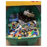 XL tote of LEGO bricks, components, & partial