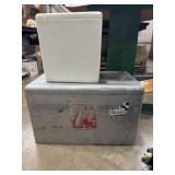 1950s aluminum 7UP ice chest cooler 22x13x13 &