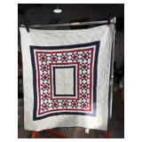 Valor patriotic quilt red white and blue design