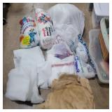 Poly fill, batting and faux fur fabric