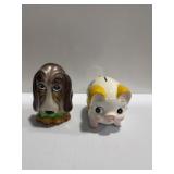 1950s ceramic piggy bank & dog