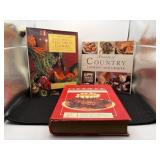 Three hard back cookbooks one on culinary arts in