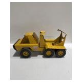 yellow pressed-steel toy tow wrecker by Buddy L