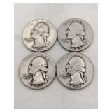 1942,1943,&1944 silver quarters