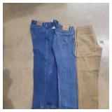 Wrangler, Levi Strauss, and sanoma pants 31x32