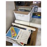 Vinyl records, old calendars, Simpson