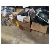 Bar glassware, serving buffet, and other kitchen