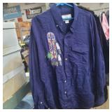 Crazy cowboy 2xl embroidered western button up