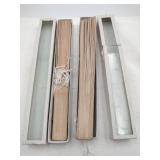 2 wooden Chinese fans