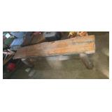 Wooden rough cut and post style 5ft bench