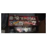 Metal tool box with contents