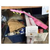 Light bulbs, drone, hello Kitty kids guitar,