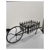 metal wheelbarrow plant stand/holder 23in long