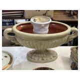 Neoclassical-style oval pedestal urn planter &