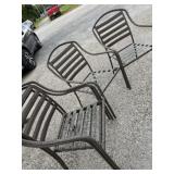 Set of four patio chairs