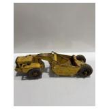 yellow pressed-steel Tonka Earth Mover Scraper