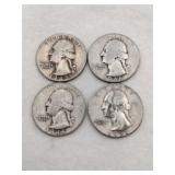 1945,1946,&1951 silver quarters