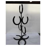 hand-welded horseshoe mug tree 21 inch
