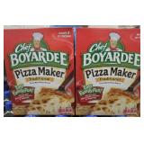2 boxes of chef boyardee pizza maker kits (each