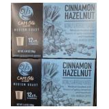 2- 12ct boxes of cinnamon hazelnut k-cups