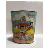 Walt Disney World metal tin waste basket