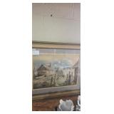 Water color bay scenery by, D. Howard 21x17in