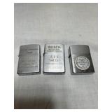 3 used metal lighters