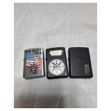 3 used ZIPPO lighters