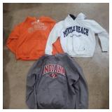3 hoodies sz med, LG and xlg