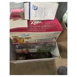 Various sizes Ball jars and lids, some new