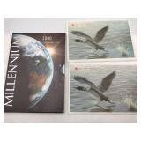 2 Canadian mint sets and 2000 5 pound coin