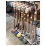 Croquet set, not quite complete
