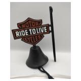 Modern cast iron Harley-Davidson bell