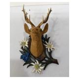 wall-mounted deer head Plaque (broken antler at