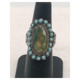 Native American turquoise/green stone ring