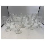 10 Fostoria glassware, swirl glassware,