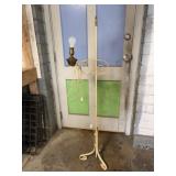 Vintage metal floor lamp, painted with copper