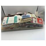 16 x 11 x 4 plastic container, full of sewing