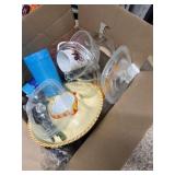 Variety of kitchen items and dinnerware
