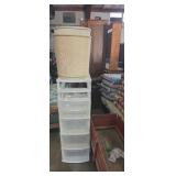 Plastic storage with lamp shades missing 2