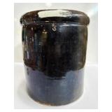 dark brown-glazed stoneware crock 3 gallon