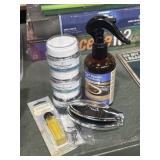 Total night cream, folding hairbrush, cat
