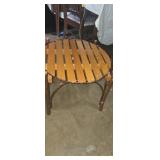 Amish Rustic Bentwood side tabe with oak slot