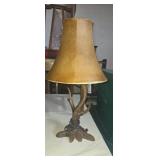 Antler style table lamp with shade